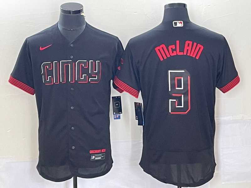 Men's Cincinnati Reds #9 Matt McLain Black 2023 City Connect Flex Base Stitched Jersey,We sell and wholesale Men's Cincinnati Reds #9 Matt McLain Black 2023 City Connect Flex Base Stitched Jersey on line form chian!